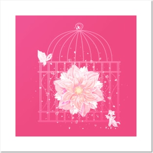 Floral Cage Posters and Art